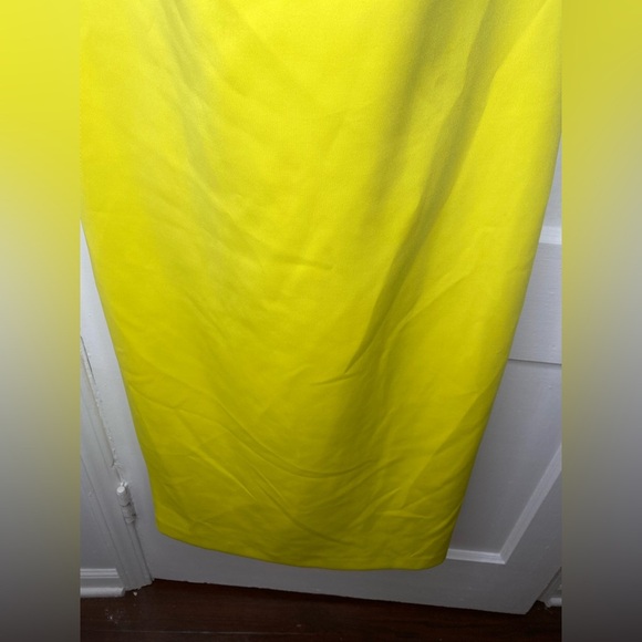 Donna Karan NWT Designer Luxury Yellow Dress w Ruched Detail - Picture 5 of 7